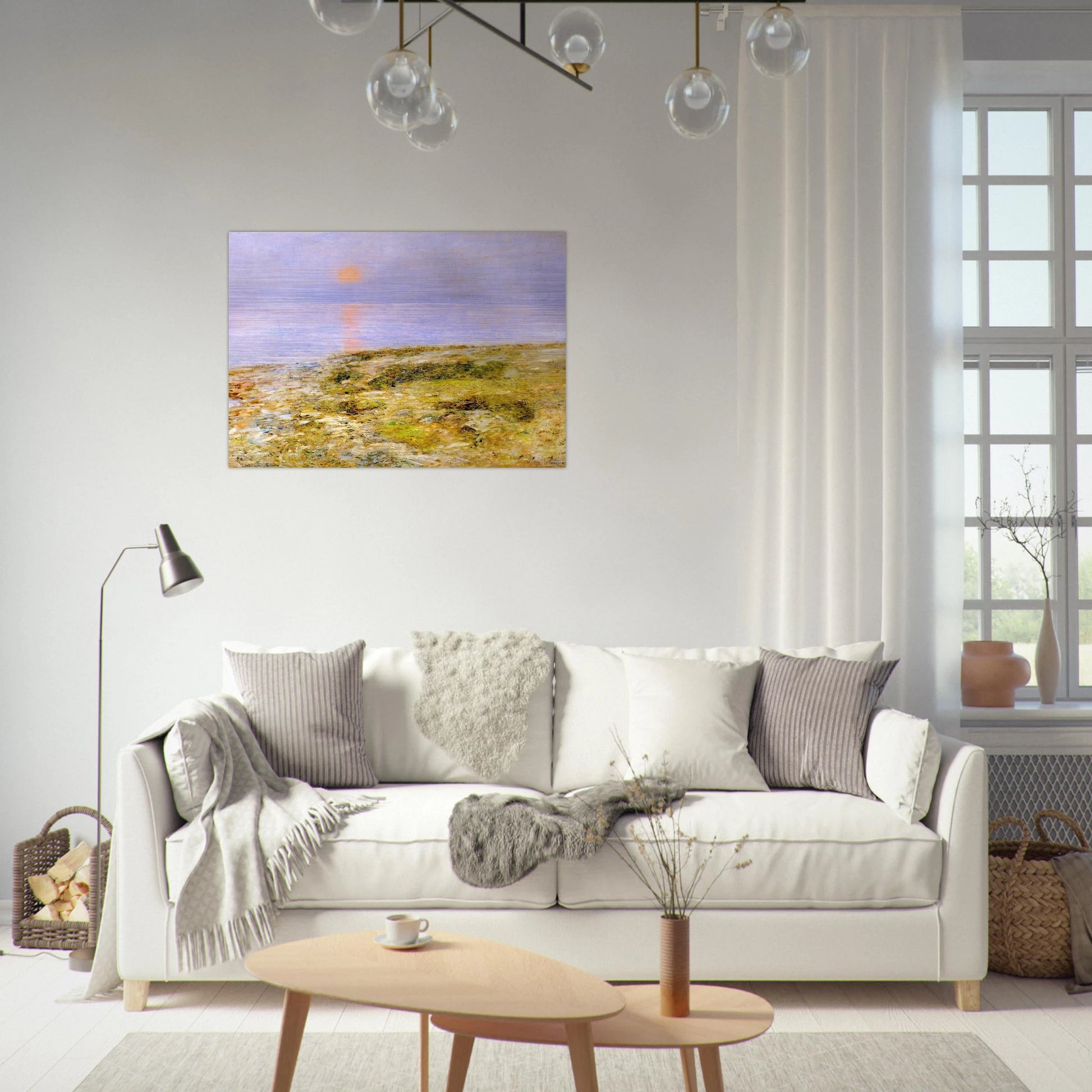 Sunset, Isle of Shoals - Childe Hassam Brushed Aluminum Print - 70x100 cm / 28x40 inches | Childe Hassam Aluminum Print | Childe Hassam Prints