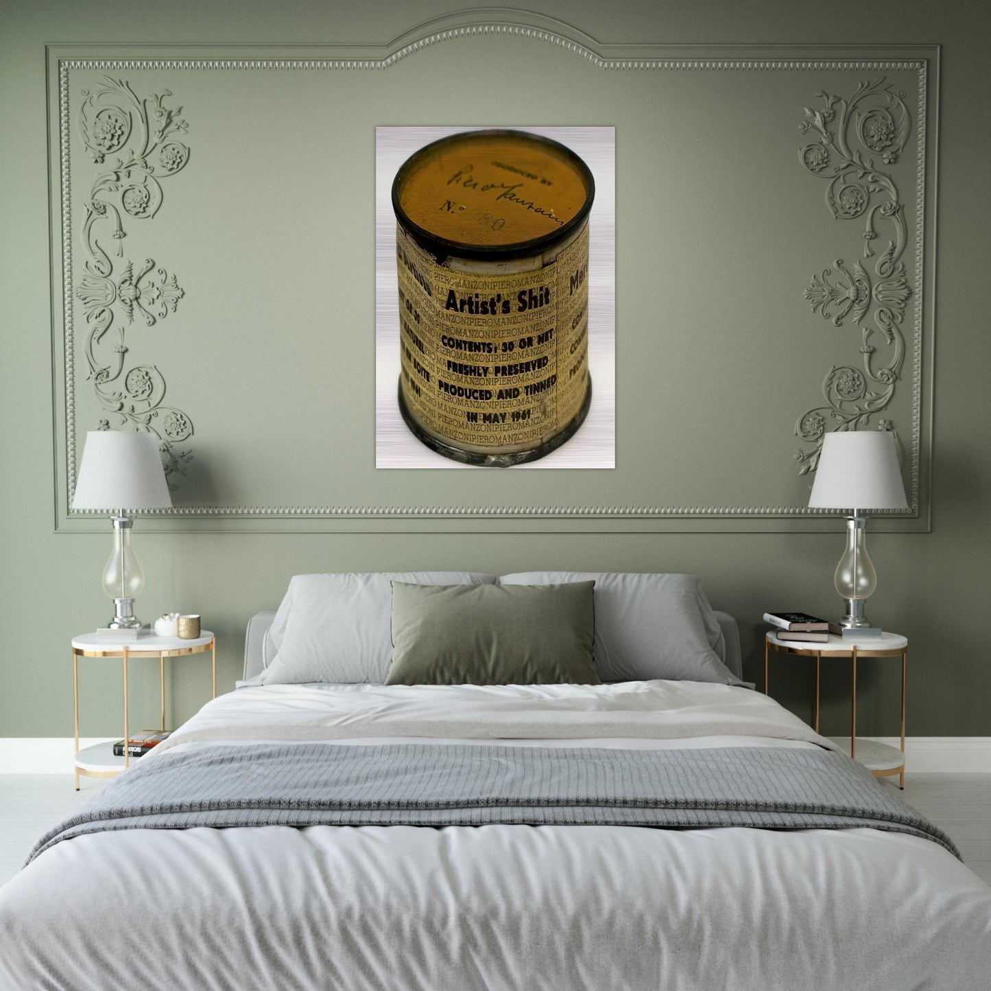 Artist's Shit - Piero Manzoni Brushed Aluminum Print - 70x100 cm / 28x40 inches | Piero Manzoni Aluminum Print | Piero Manzoni Prints
