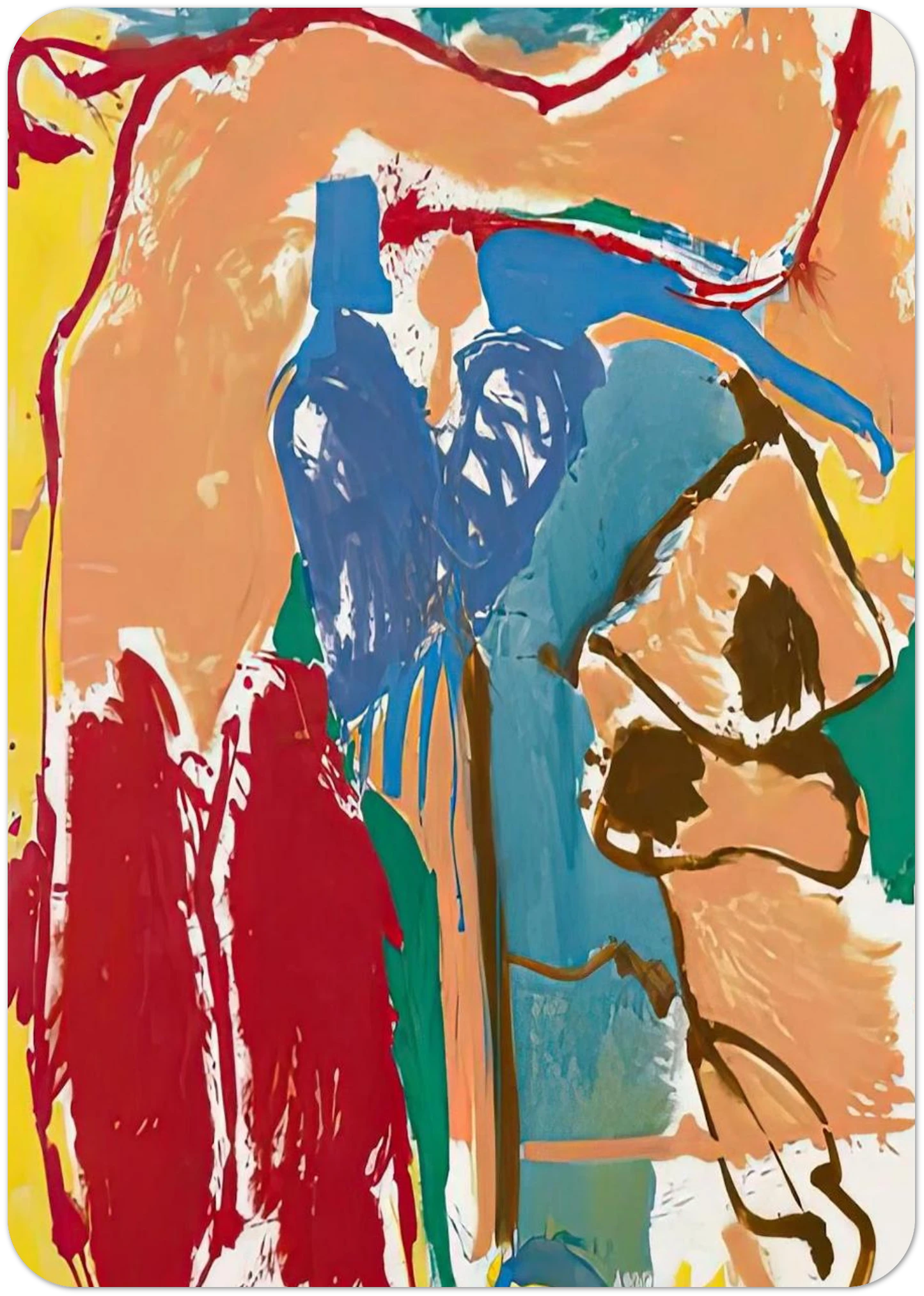Mediterranean Thoughts, 1960- By Helen Frankenthaler Pack of 10 Post Cards | Helen Frankenthaler Post Cards | A6 (10.5 x 14.8 cm) - 4.1 x 5.8 inches