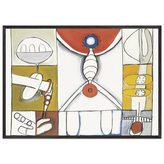 UNTITLED 1965 2 - Eva Hesse 70x100 cm / 28x40 inches Framed Art Print – Black Wooden Frame