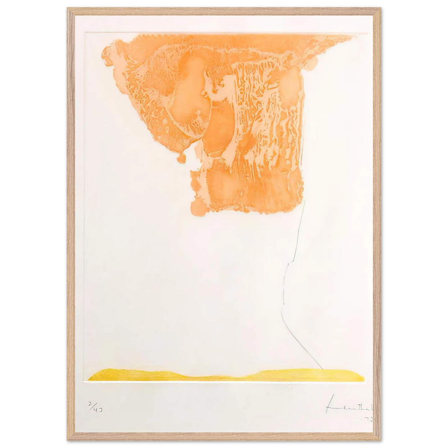 Helen Frankenthaler - Pranzo Italiano - 1973 Wall art - 21x29.7 cm / 8x12" - Premium Wooden Framed Poster With Fine Art Paper-canvas - White frame
