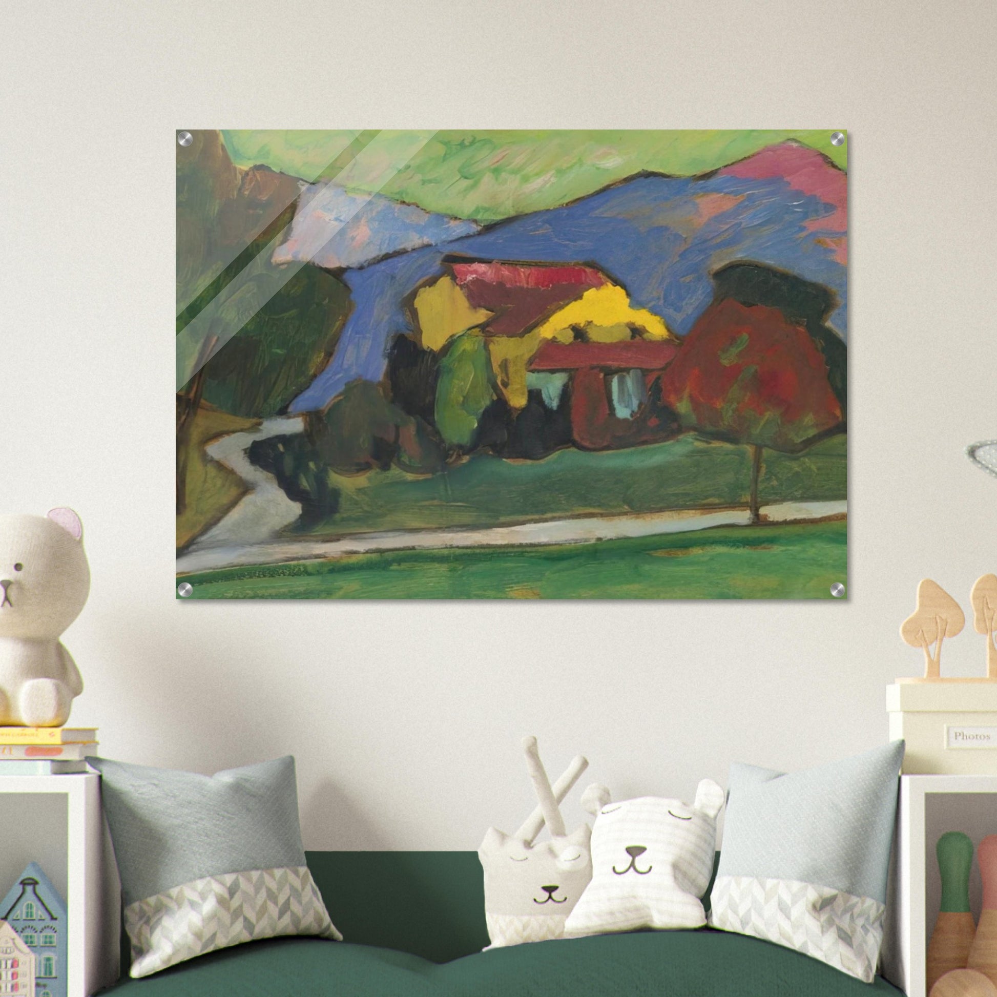 THE YELLOW HOUSE 1908 - Gabriele Munter Acrylic Print - 70x100 cm / 28x40″ inches