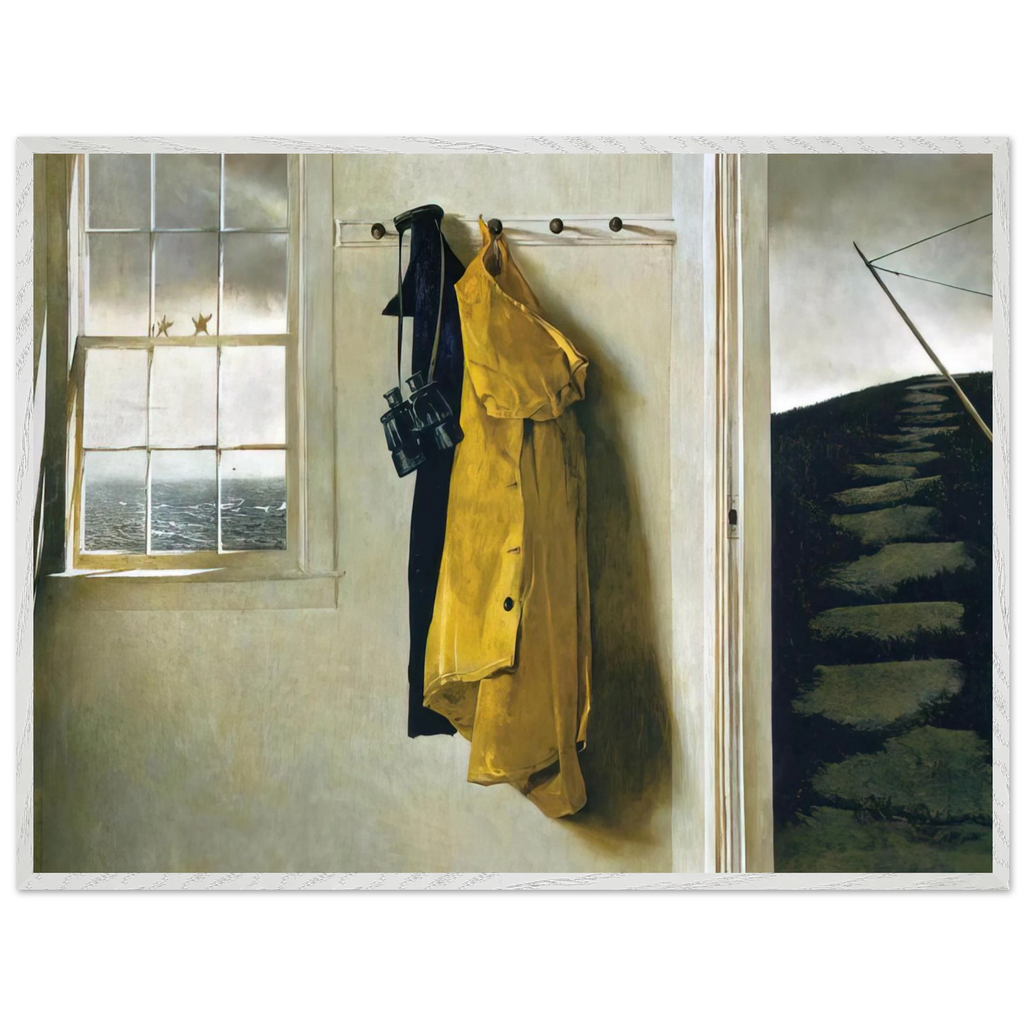 Andrew Wyeth - SQUALL Wall Art - 30x40 cm / 12x16 inches - Premium Wooden Framed Poster With Fine Art Paper-canvas - Wood frame