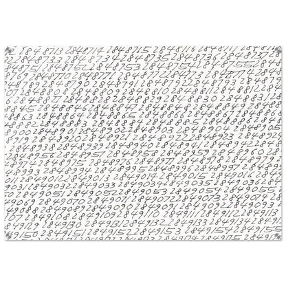 19651 - ∞, Detail - Conceptual Art - Roman Opalka Acrylic Print - 70x100 cm / 28x40″ inches