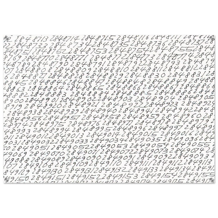 19651 - ∞, Detail - Conceptual Art - Roman Opalka Acrylic Print - 70x100 cm / 28x40″ inches