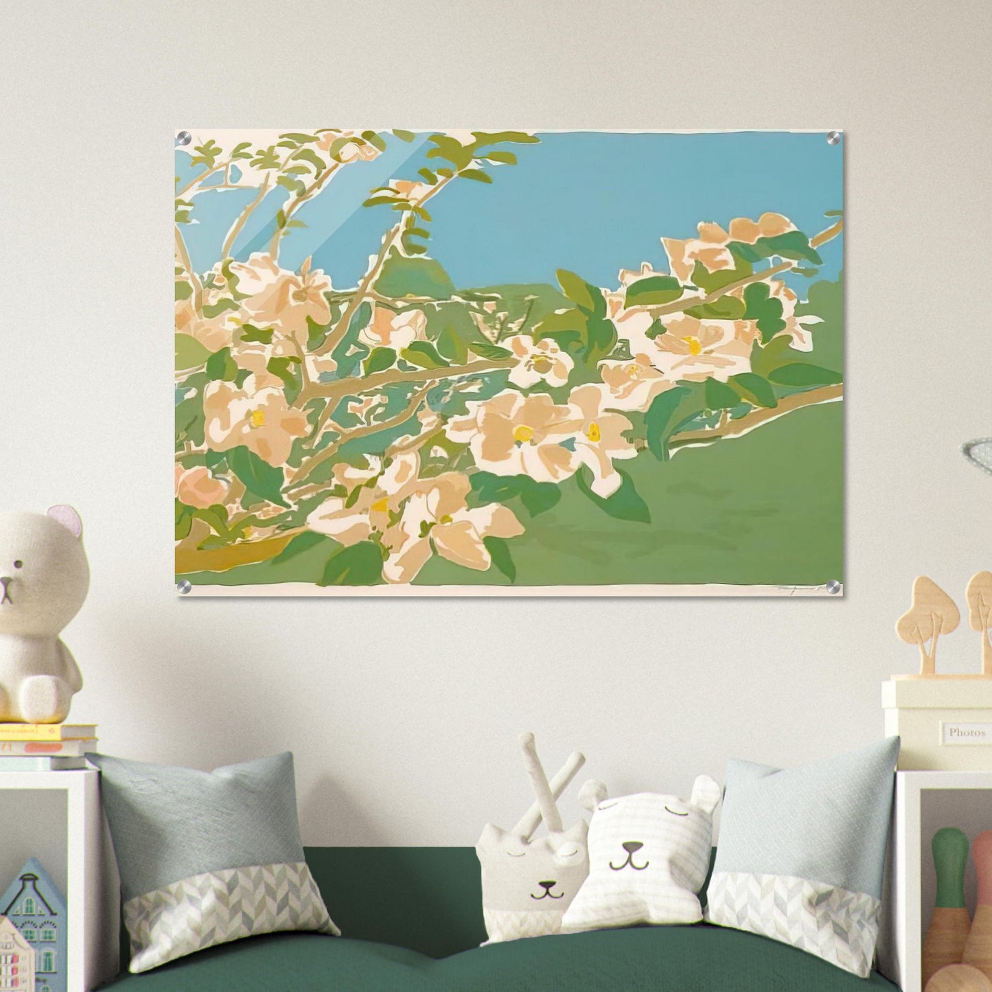 APPLE BLOSSOMS II 1974 - Fairfield Porter Acrylic Print - 70x100 cm / 28x40″ inches
