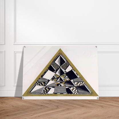 THREE INTERSECTING PLANES COLOUR - MC Escher Acrylic Print - 70x100 cm / 28x40″ inches | MC Escher Wall Art | MC Escher Prints
