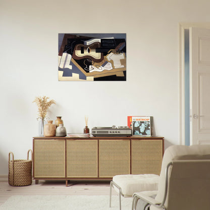 GUITAR AND CLARINET 1920 - Juan Gris Brushed Aluminum Print - 70x100 cm / 28x40 inches | Juan Gris Aluminum Print | Juan Gris Prints