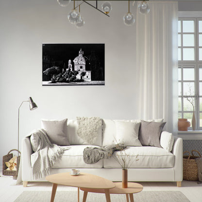NOCTURNAL ROME 1 - MC Escher Brushed Aluminum Print - 70x100 cm / 28x40 inches | MC Escher Aluminum Print | MC Escher Prints