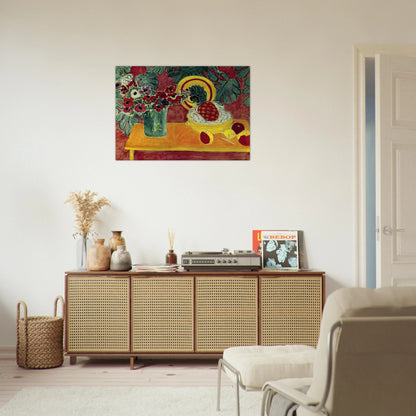 PINEAPPLE AND ANEMONES 1940 - Henri Matisse Brushed Aluminum Print - 70x100 cm / 28x40 inches | Henri Matisse Aluminum Print | Henri Matisse Prints
