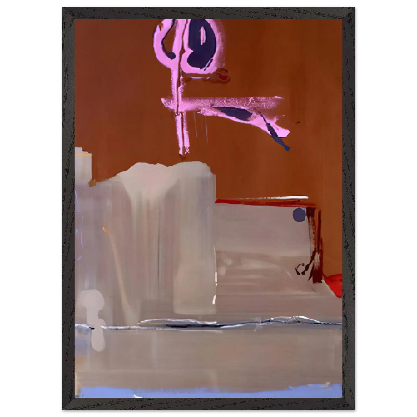 Helen Frankenthaler - Captain s Watch - 1986 Wall art - 15x20 cm / 6x8 Inches - Premium Wooden Framed Poster With Fine Art Paper - White frame
