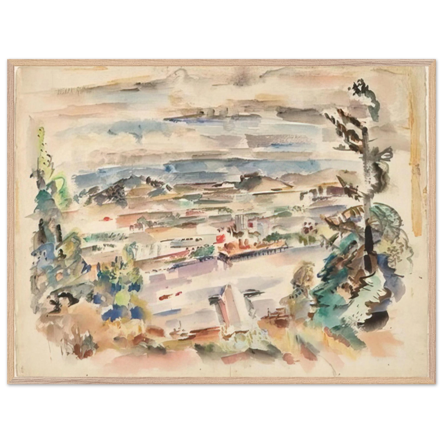 Mark Rothko - Untitled - 1929 Wall Art - 30x40 cm / 12x16 inches - Premium Wooden Framed Poster With Fine Art Paper-canvas - White frame