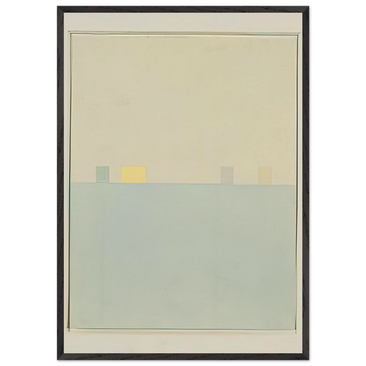 Spazio Luce - 1960 - Antonio Calderara 70x100 cm / 28x40 inches Framed Art Print – Black Wooden Frame