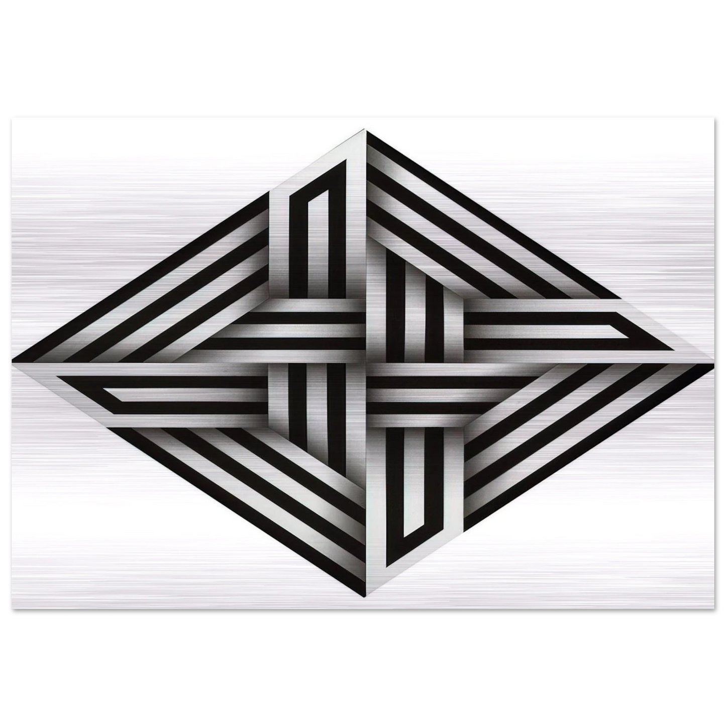 Kumo XV - 1973 - Omar Rayo Brushed Aluminum Print - 70x100 cm / 28x40 inches | Omar Rayo Aluminum Print | Omar Rayo Prints
