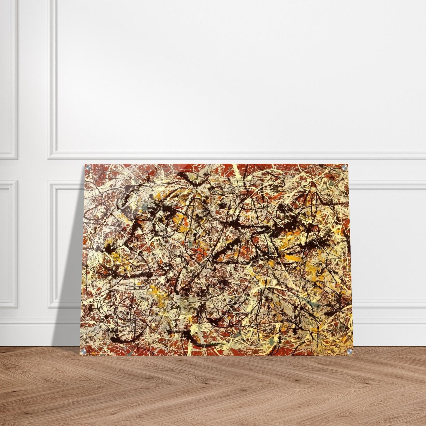 MURAL ON INDIAN RED GROUND 1950 - Jackson Pollock Acrylic Print - 70x100 cm / 28x40″ inches