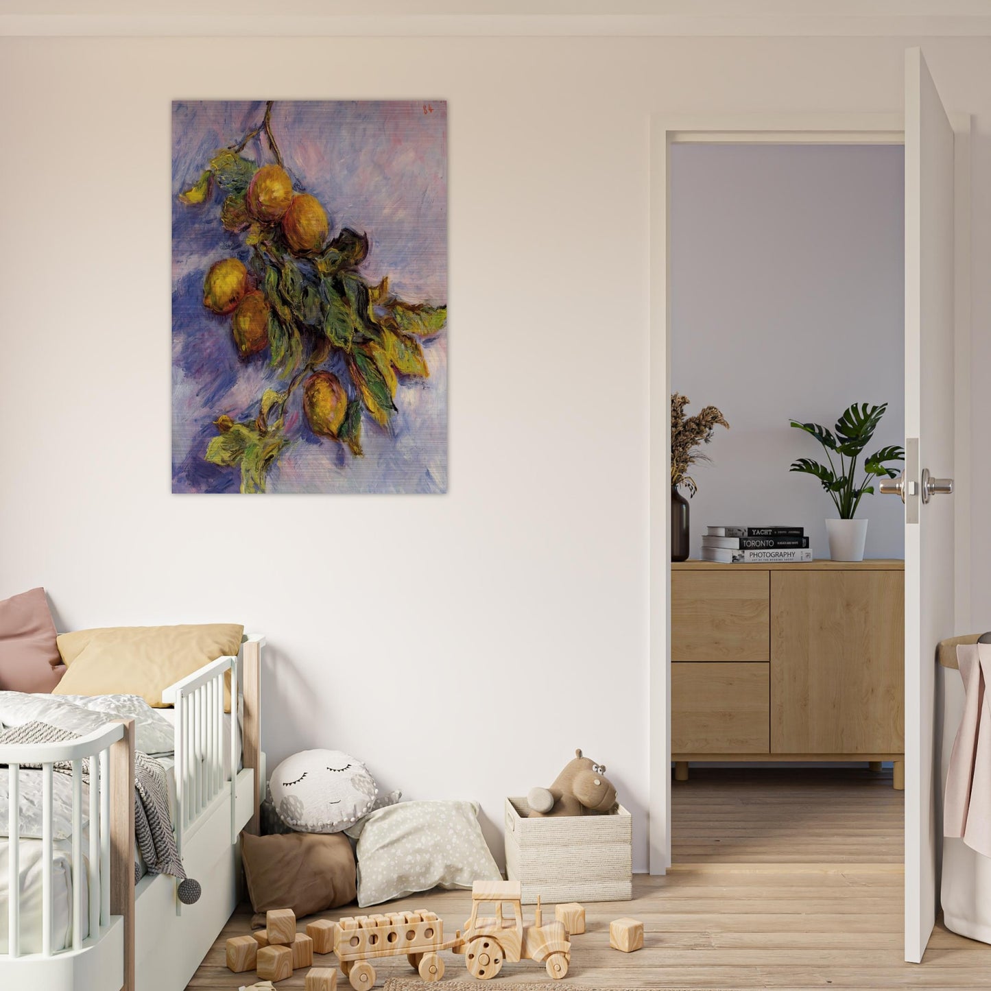 Branch of Lemons - claude monet Brushed Aluminum Print - 70x100 cm / 28x40 inches | claude monet Aluminum Print | claude monet Prints