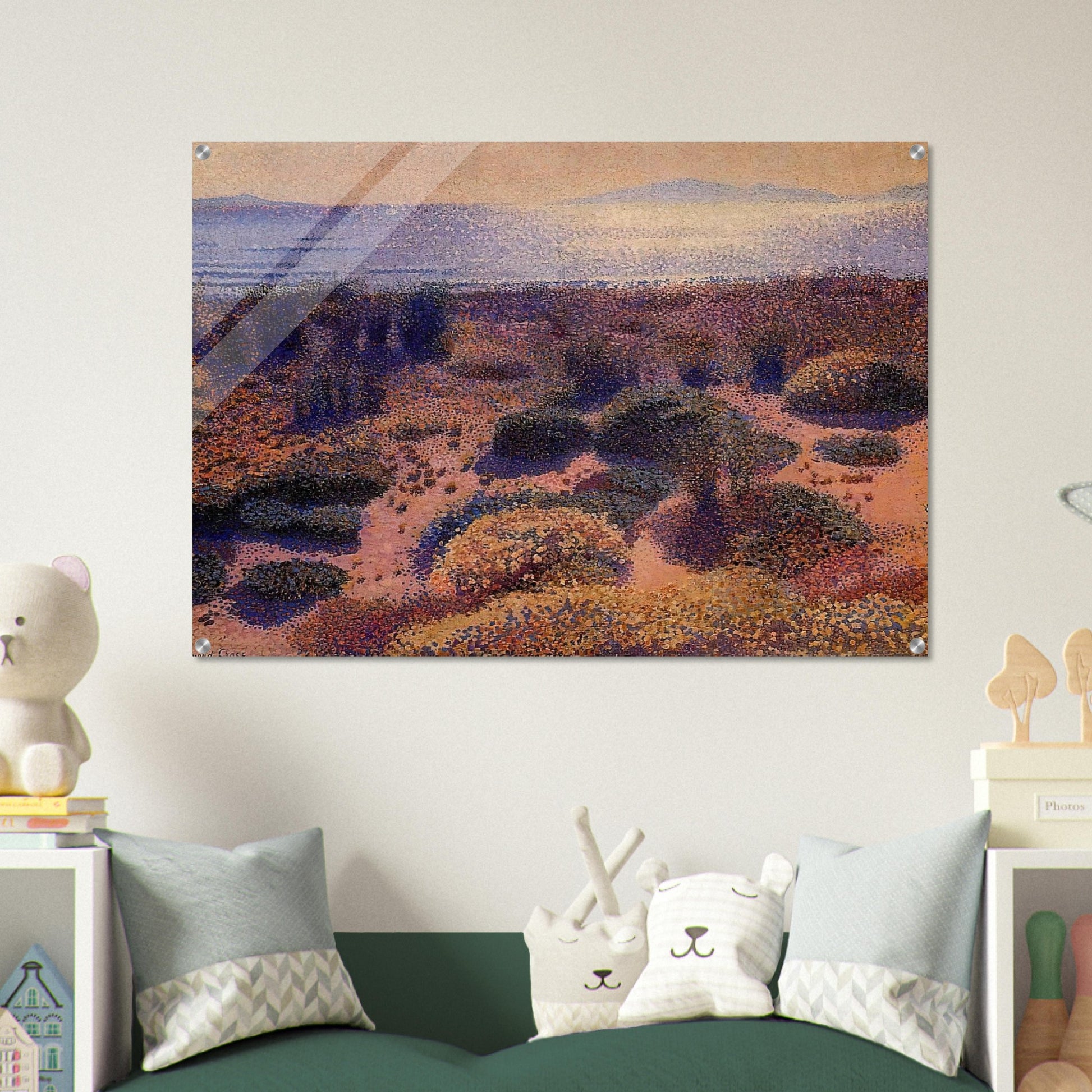 Plage de la Vignassa - Henri-Edmond Cross Acrylic Print - 70x100 cm / 28x40″ inches | Henri-Edmond Cross Wall Art | Henri-Edmond Cross Prints