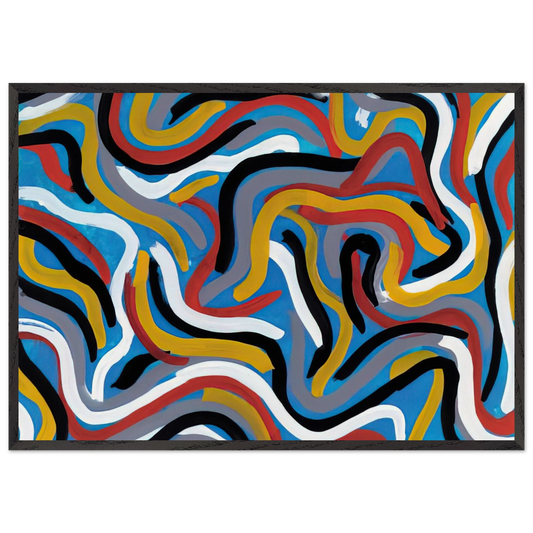 Untitled N15 - Sol LeWitt 70x100 cm / 28x40 inches Framed Art Print – Black Wooden Frame