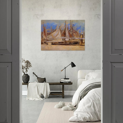 YACHTS AT ROYAN 1902 - Odilon Redon Brushed Aluminum Print - 70x100 cm / 28x40 inches | Odilon Redon Aluminum Print | Odilon Redon Prints