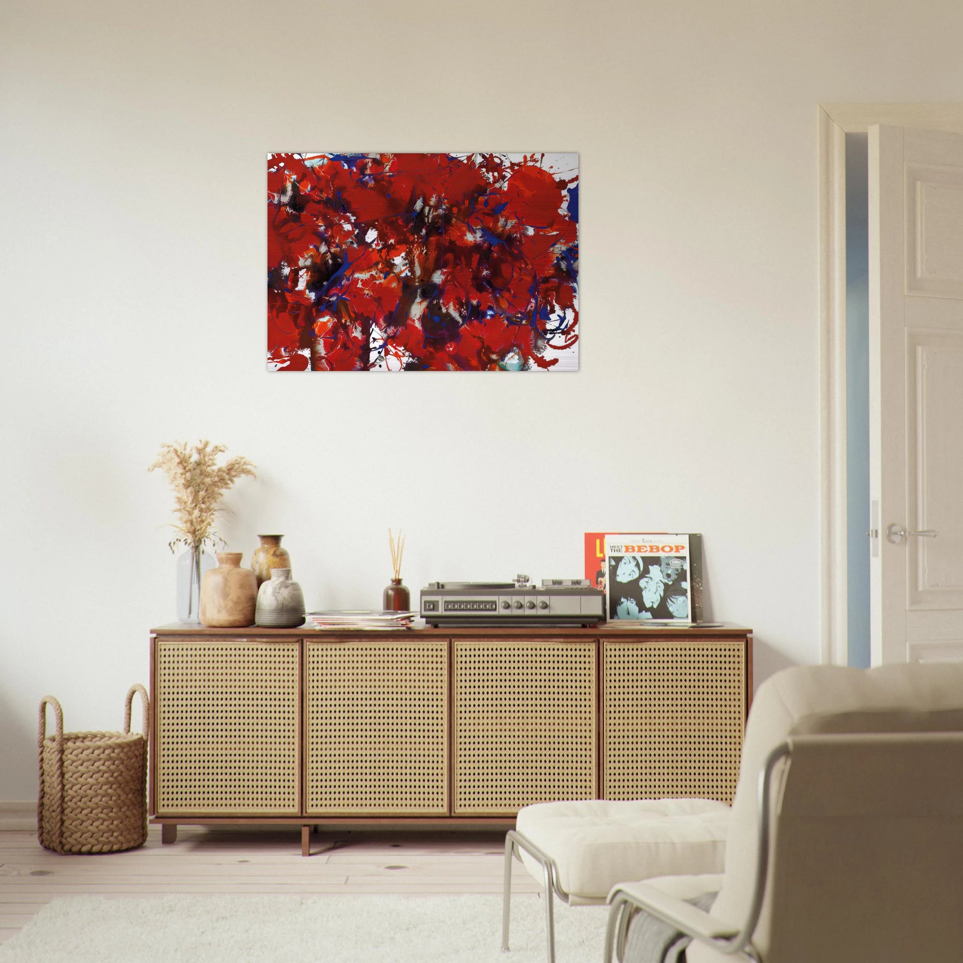 Untitled  SFP94-39  SFF 1714  - Sam Francis Brushed Aluminum Print - 70x100 cm / 28x40 inches | Sam Francis Aluminum Print | Sam Francis Prints