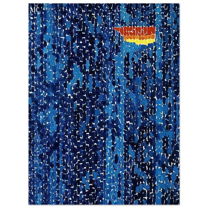 Alma Woodsey Thomas - STARRY NIGHT AND THE ASTRONAUTS 1972  75x100 cm / 30x40inches Fine Art Poster