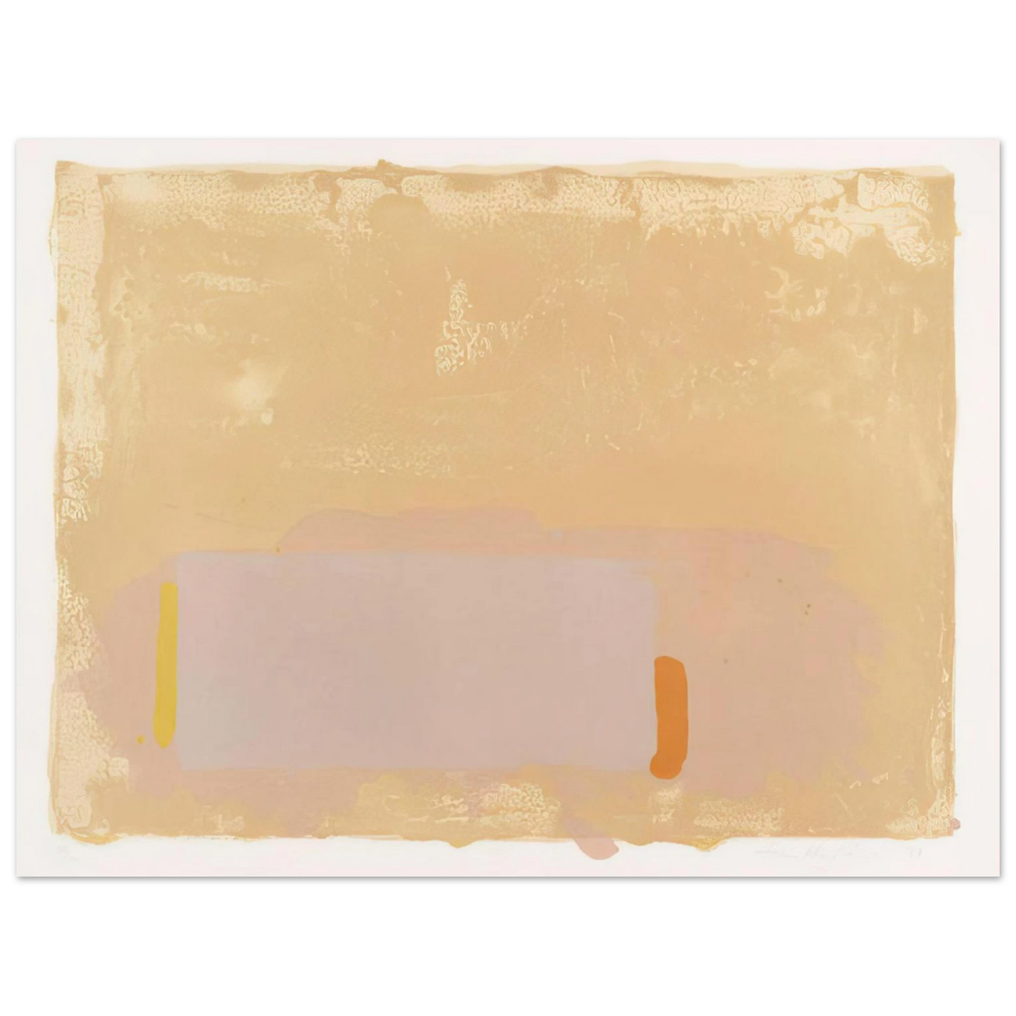 John Hoyland - Brown-Beige-Pink - 1971  75x100 cm / 30x40inches Fine Art Poster