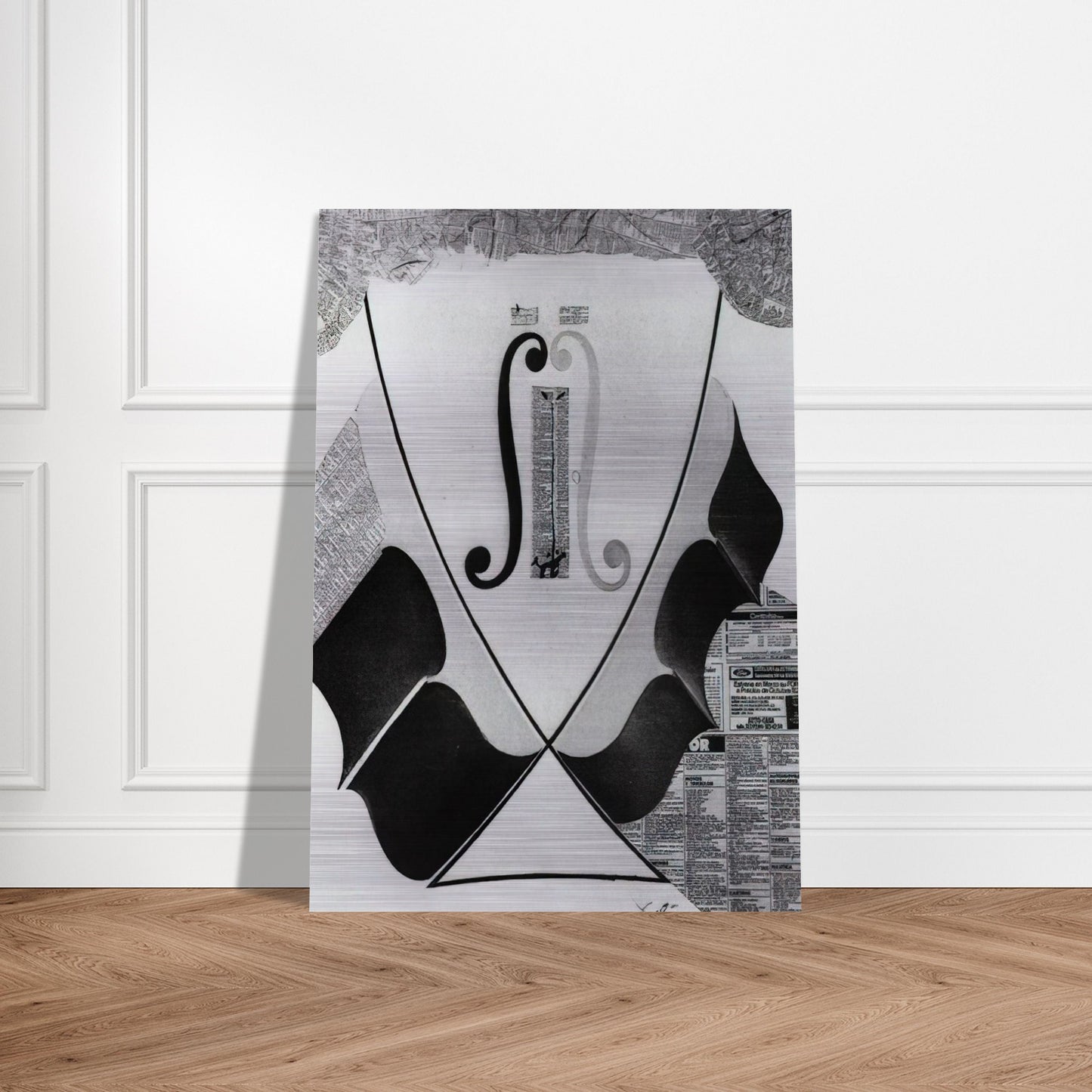 UNTITLED HEAD OF A SPANISH NOBLEMAN FASHIONED BY THE CATASTROPHE MODEL FROM A SWALLOW S TAIL - Salvador Dali Brushed Aluminum Print - 70x100 cm / 28x40 inches | Salvador Dali Aluminum Print | Salvador Dali Prints