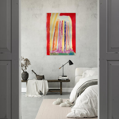 Red Night - 1973 - Ronnie Landfield Brushed Aluminum Print - 70x100 cm / 28x40 inches | Ronnie Landfield Aluminum Print | Ronnie Landfield Prints