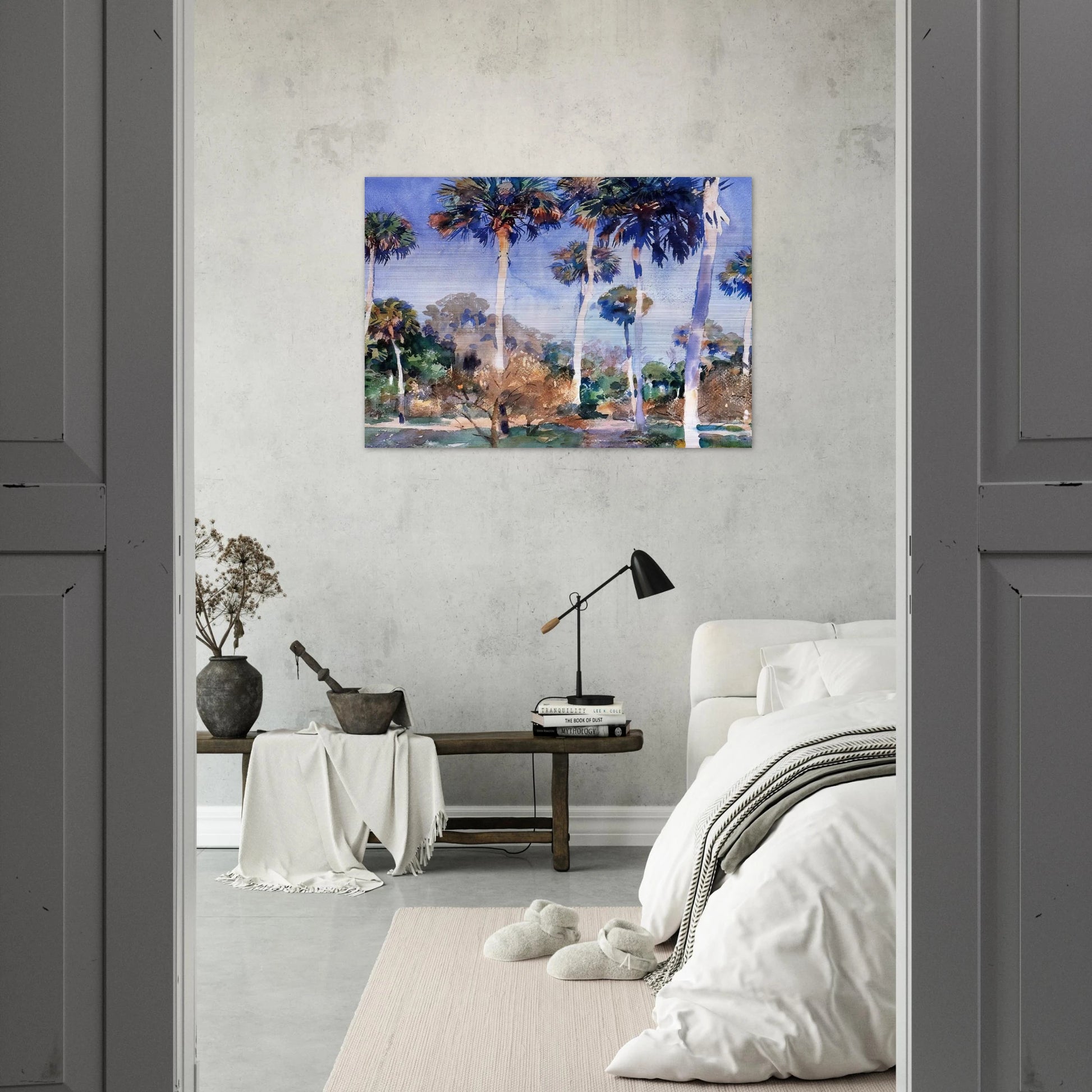 Palms - John Singer Sargent Brushed Aluminum Print - 70x100 cm / 28x40 inches | John Singer Sargent Aluminum Print | John Singer Sargent Prints