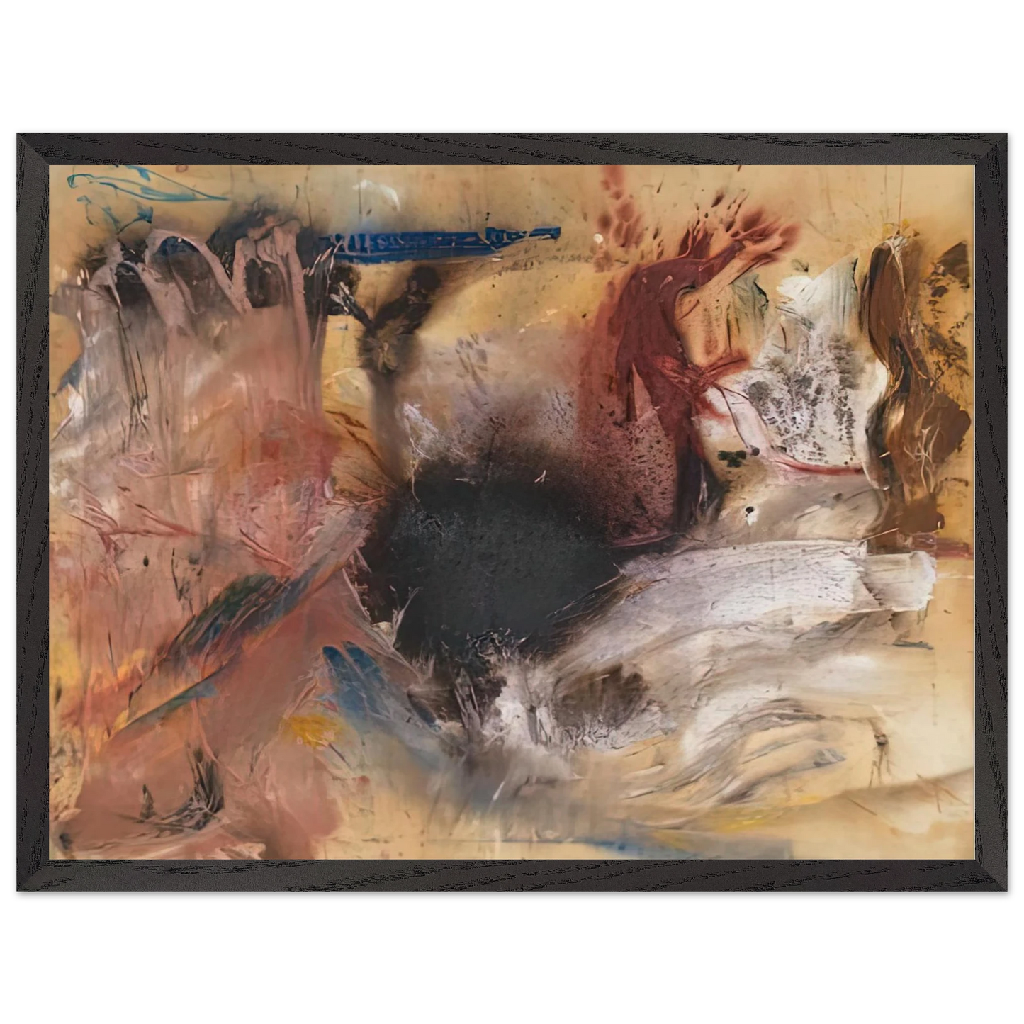 Helen Frankenthaler - Sun Spot, 1954- Wall Art - 60x80 cm / 24x32 inches - Premium Wooden Framed Poster With Fine Art Paper-canvas - Black frame