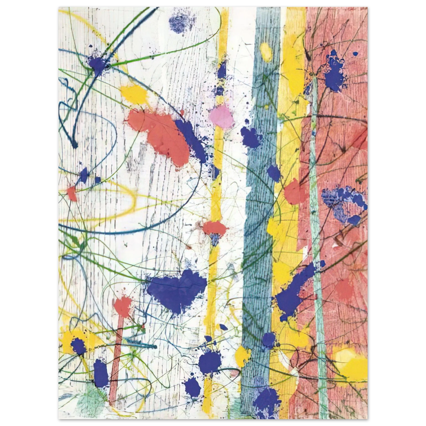 Sam Francis - Untitled  EXP-SF-58-08-82   75x100 cm / 30x40inches Fine Art Poster