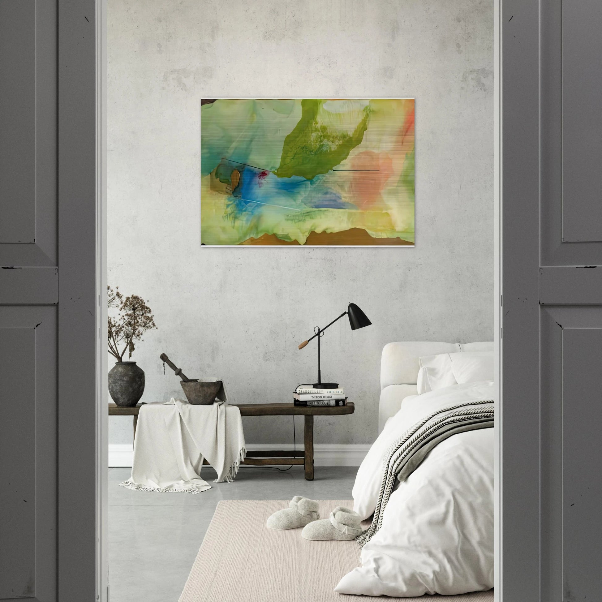 Hint from Bassano, 1973- - Helen Frankenthaler Brushed Aluminum Print - 70x100 cm / 28x40 inches | Helen Frankenthaler Aluminum Print | Helen Frankenthaler Prints