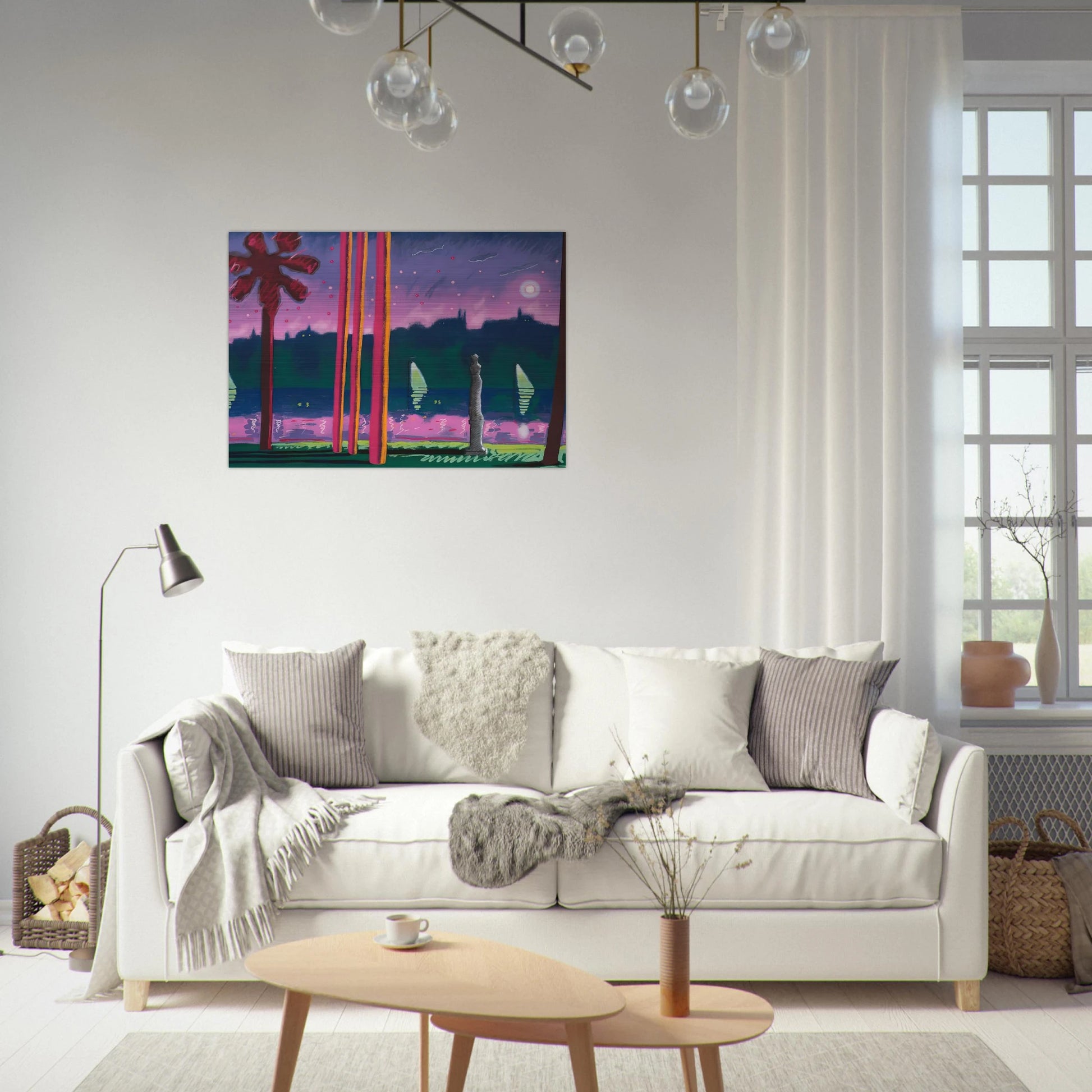 Suave Como La Noche - 1982 - Carlos Almaraz Brushed Aluminum Print - 70x100 cm / 28x40 inches | Carlos Almaraz Aluminum Print | Carlos Almaraz Prints