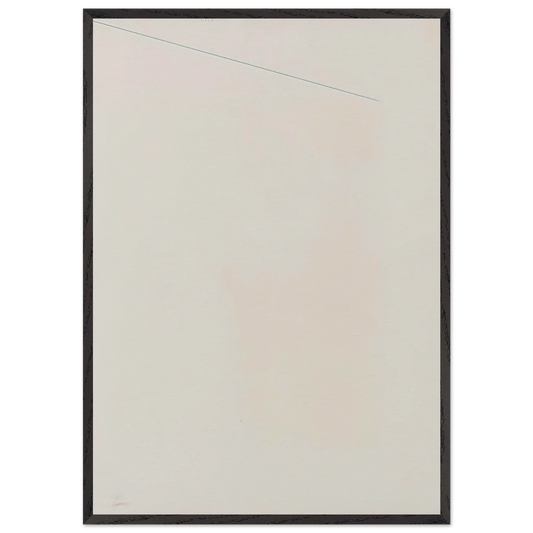 Blue Line N2 - Robert Ryman 70x100 cm / 28x40 inches Framed Art Print – Black Wooden Frame