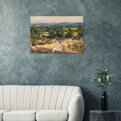View on village of Giverny - claude monet Brushed Aluminum Print - 70x100 cm / 28x40 inches | claude monet Aluminum Print | claude monet Prints