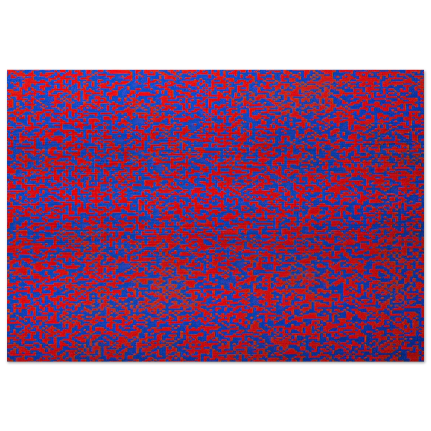 Random Distribution of 40,000 Squares Using the Odd and Even Numbers of a Telephone Directory detail - 1971 - Francois Morellet Brushed Aluminum Print - 70x100 cm / 28x40 inches | Francois Morellet Aluminum Print | Francois Morellet Prints