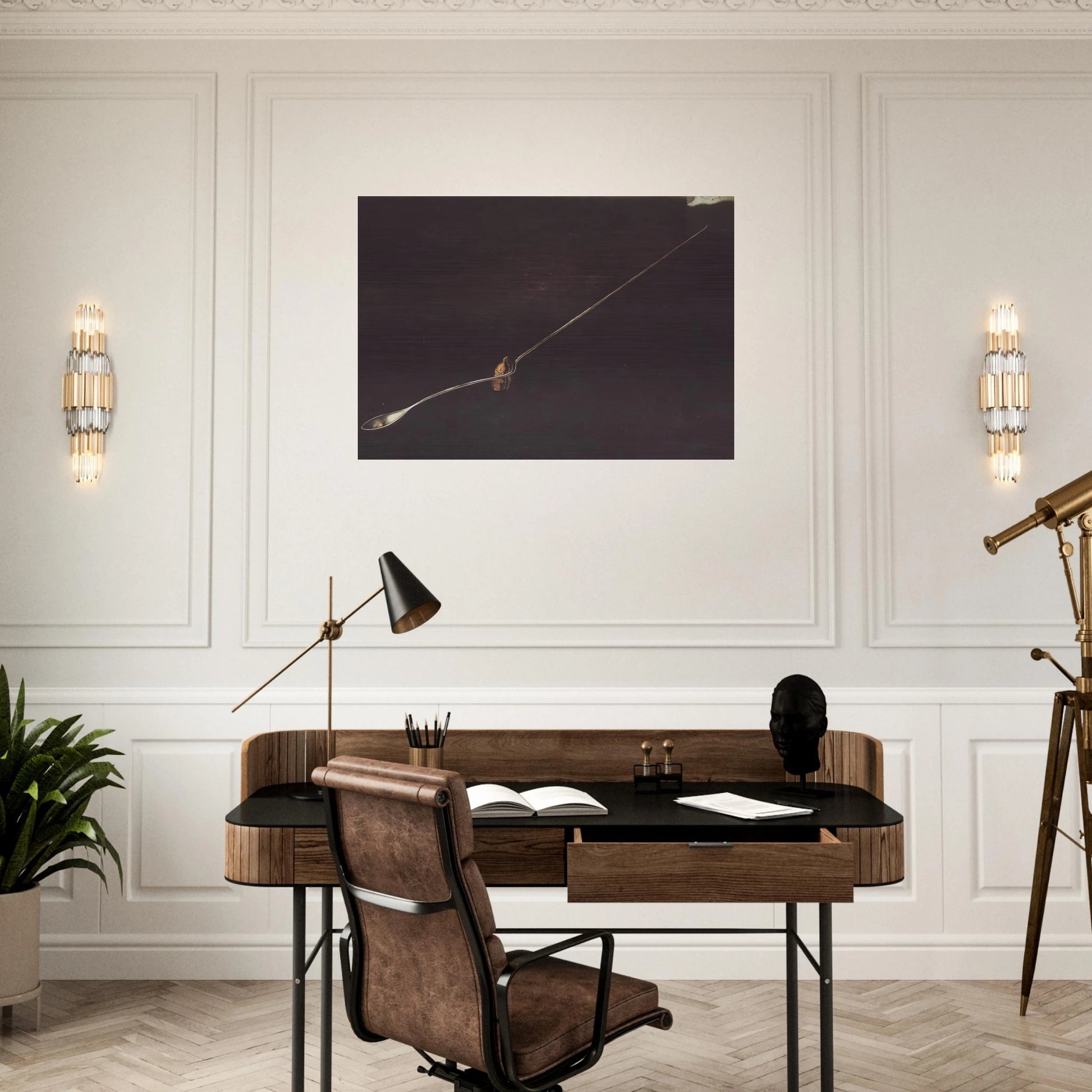 AGNOSTIC SYMBOL - Salvador Dali Brushed Aluminum Print - 70x100 cm / 28x40 inches | Salvador Dali Aluminum Print | Salvador Dali Prints