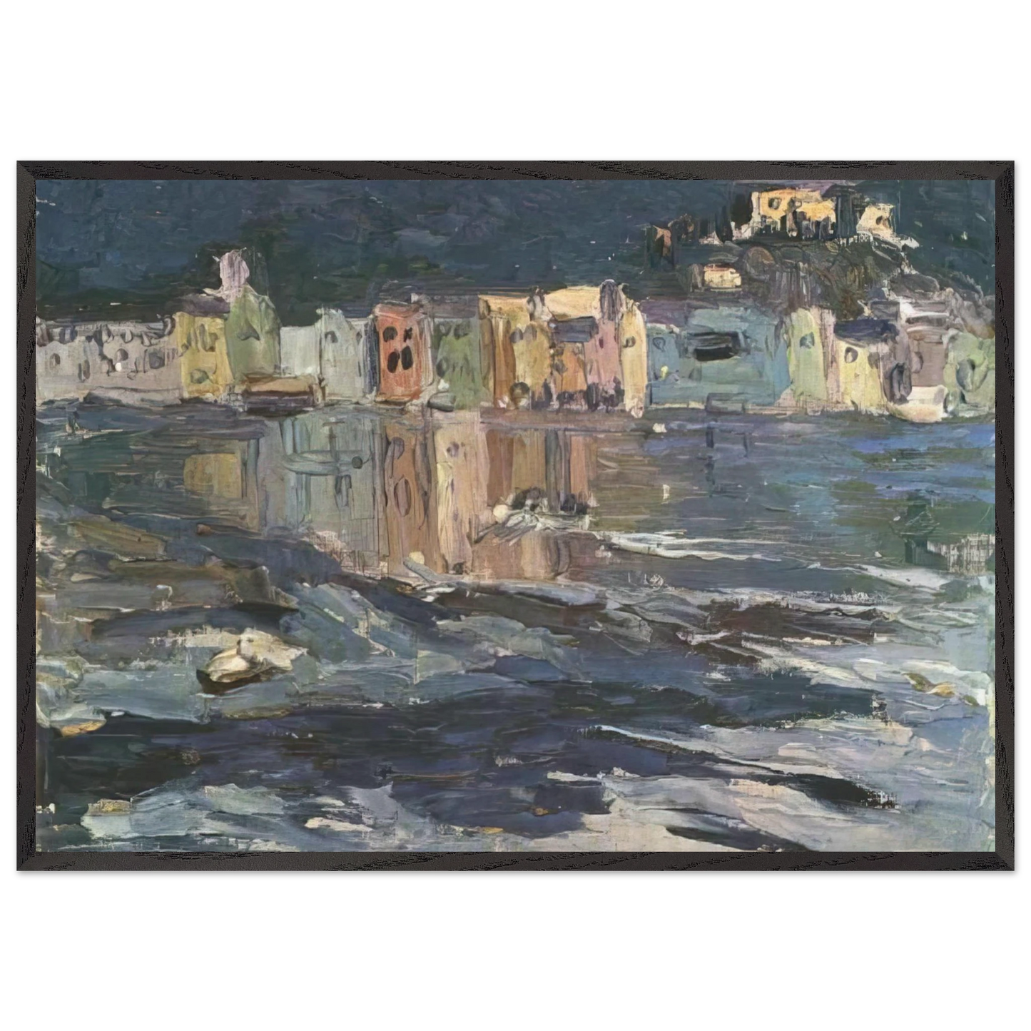 SANTA MARGUERITE 1906 - Wassily Kandinsky 70x100 cm / 28x40 inches Framed Art Print – Black Wooden Frame