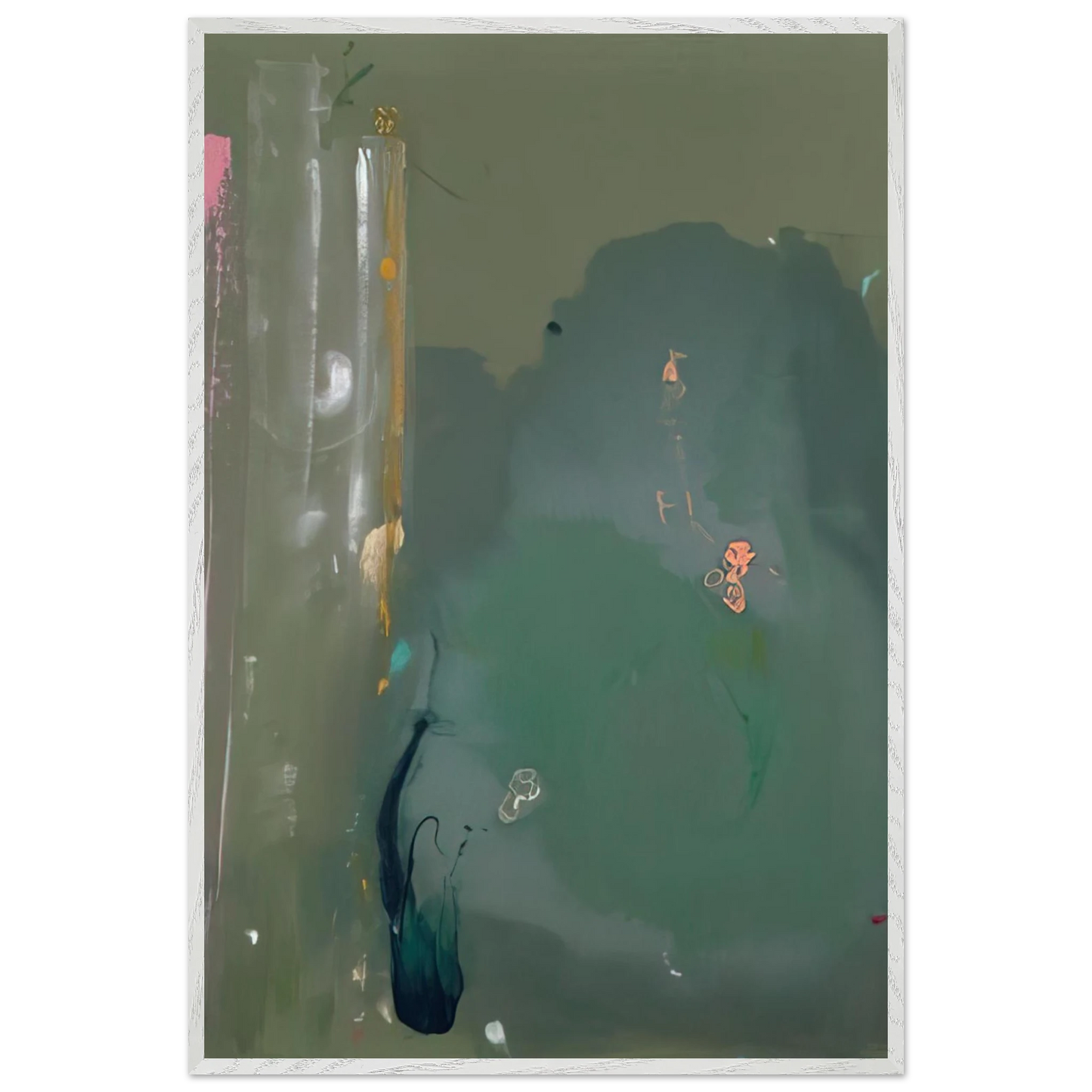Helen Frankenthaler - CÃƒÆ’Ã‚Â´te d Argent - 1980 Wall art - 13x18 cm / 5x7 inches - Premium Wooden Framed Poster With Fine Art Paper-canvas - Wood frame