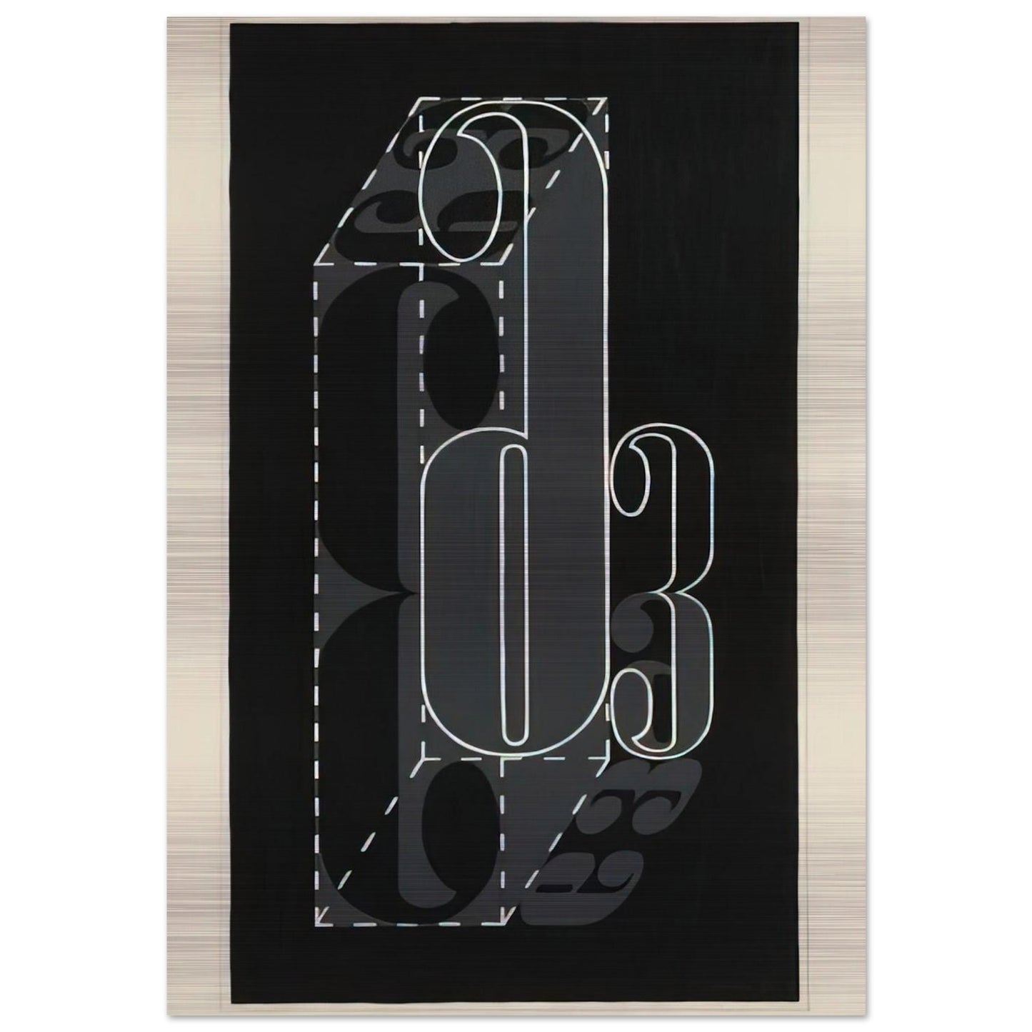 6 AND 3 1931 - Josef Albers Brushed Aluminum Print - 70x100 cm / 28x40 inches | Josef Albers Aluminum Print | Josef Albers Prints