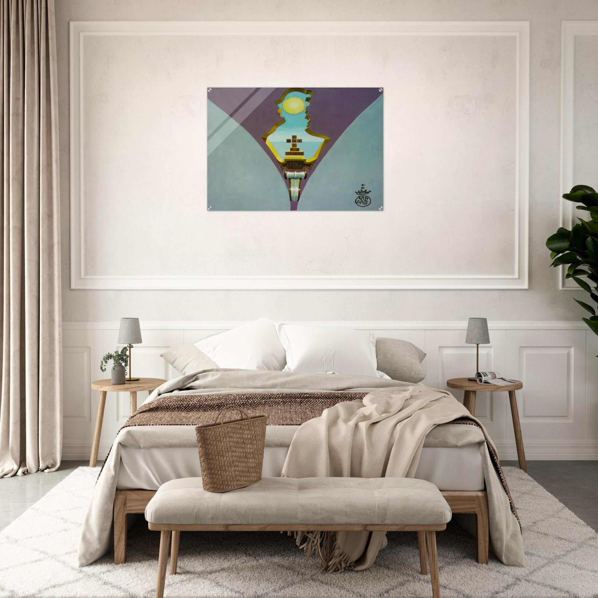 HOMAGE TO RAIMUNDUS LULLUS DESIGN FOR A CEILING PAINTING - Salvador Dali Acrylic Print - 70x100 cm / 28x40″ inches