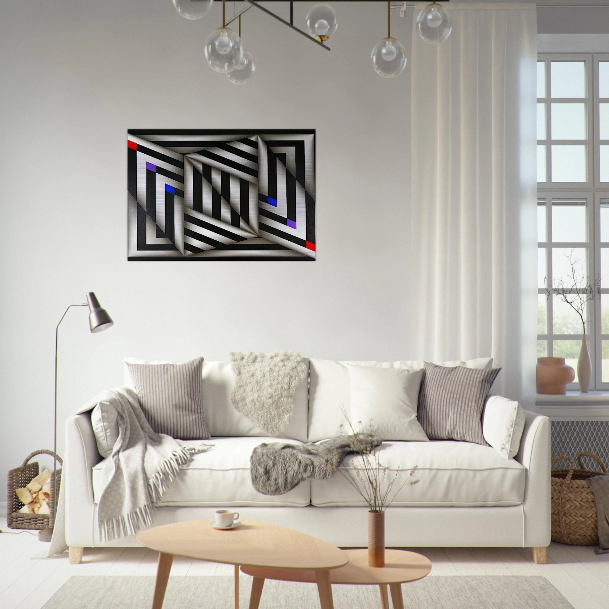 Saratoy III - 1980 - Omar Rayo Brushed Aluminum Print - 70x100 cm / 28x40 inches | Omar Rayo Aluminum Print | Omar Rayo Prints
