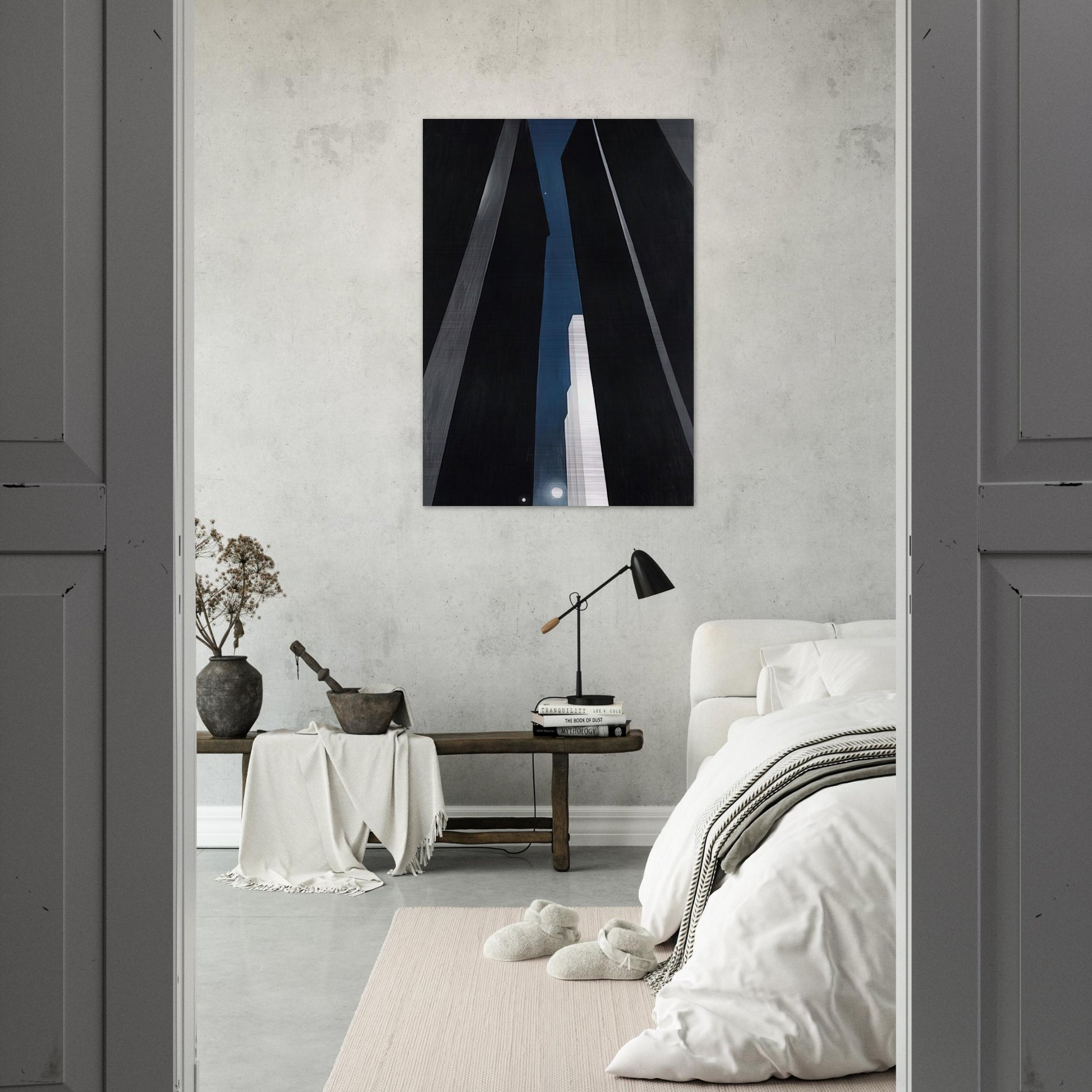 City Night - Georgia O'Keeffe Brushed Aluminum Print - 70x100 cm / 28x40 inches | Georgia O'Keeffe Aluminum Print | Georgia O'Keeffe Prints