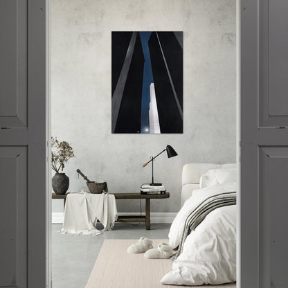 City Night - Georgia O'Keeffe Brushed Aluminum Print - 70x100 cm / 28x40 inches | Georgia O'Keeffe Aluminum Print | Georgia O'Keeffe Prints