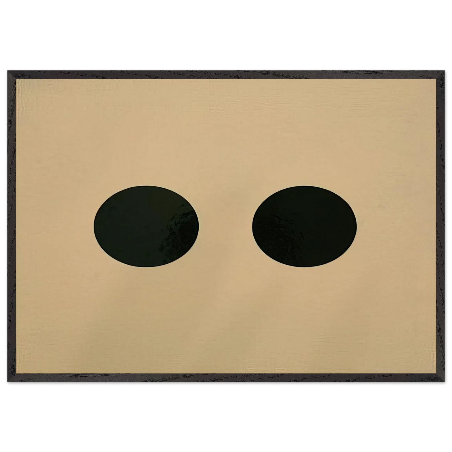 Two Circles - 1950 - Alexander Liberman 70x100 cm / 28x40 inches Framed Art Print – Black Wooden Frame