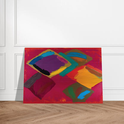 Tiger Walk 3.4.81 - 1981 - John Hoyland Brushed Aluminum Print - 70x100 cm / 28x40 inches | John Hoyland Aluminum Print | John Hoyland Prints