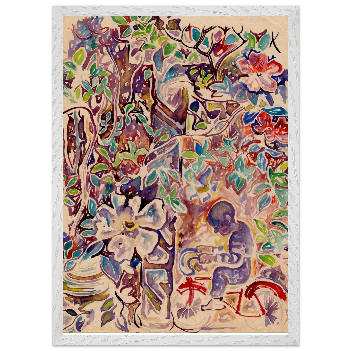 Walter Inglis Anderson - Walter Anderson Wall art - 30x40 cm / 12x16 inches - Premium Wooden Framed Poster With Fine Art Paper-canvas - White frame