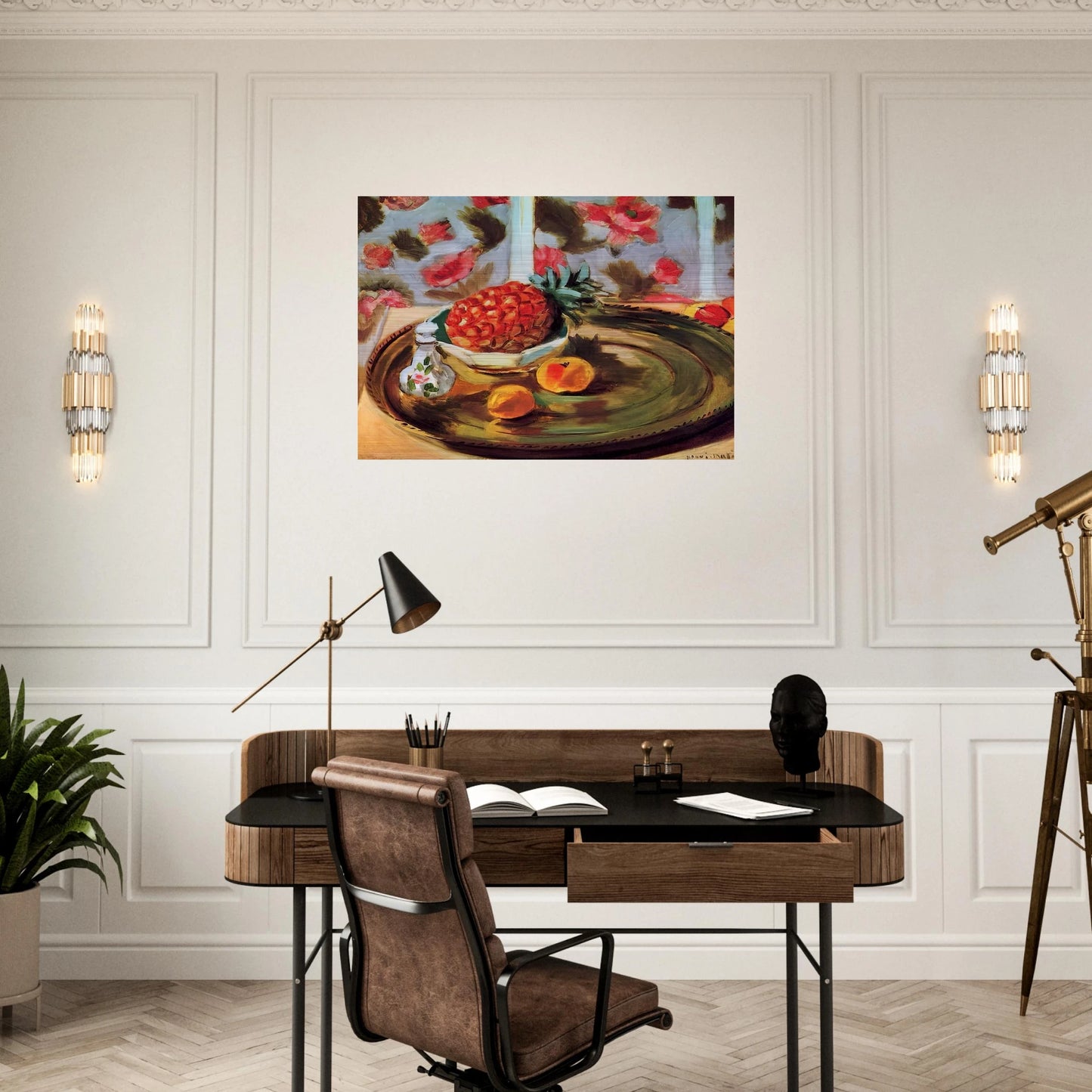 STILL LIFE WITH PINEAPPLE 1924 - Henri Matisse Brushed Aluminum Print - 70x100 cm / 28x40 inches | Henri Matisse Aluminum Print | Henri Matisse Prints