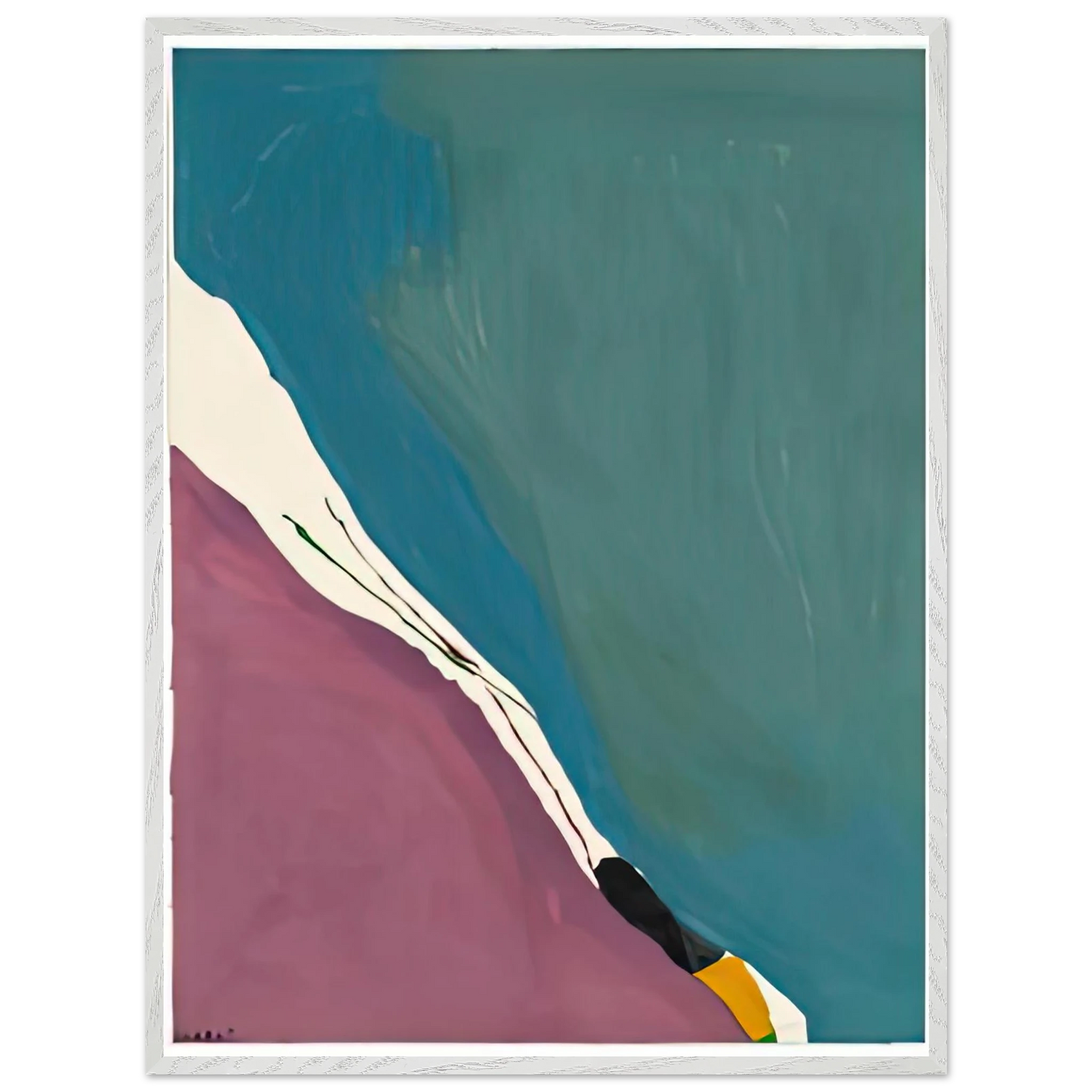 Helen Frankenthaler - Red Travels, 1971- Wall Art - 21x29.7 cm / 8x12" - Premium Wooden Framed Poster With Fine Art Paper-canvas - Wood frame