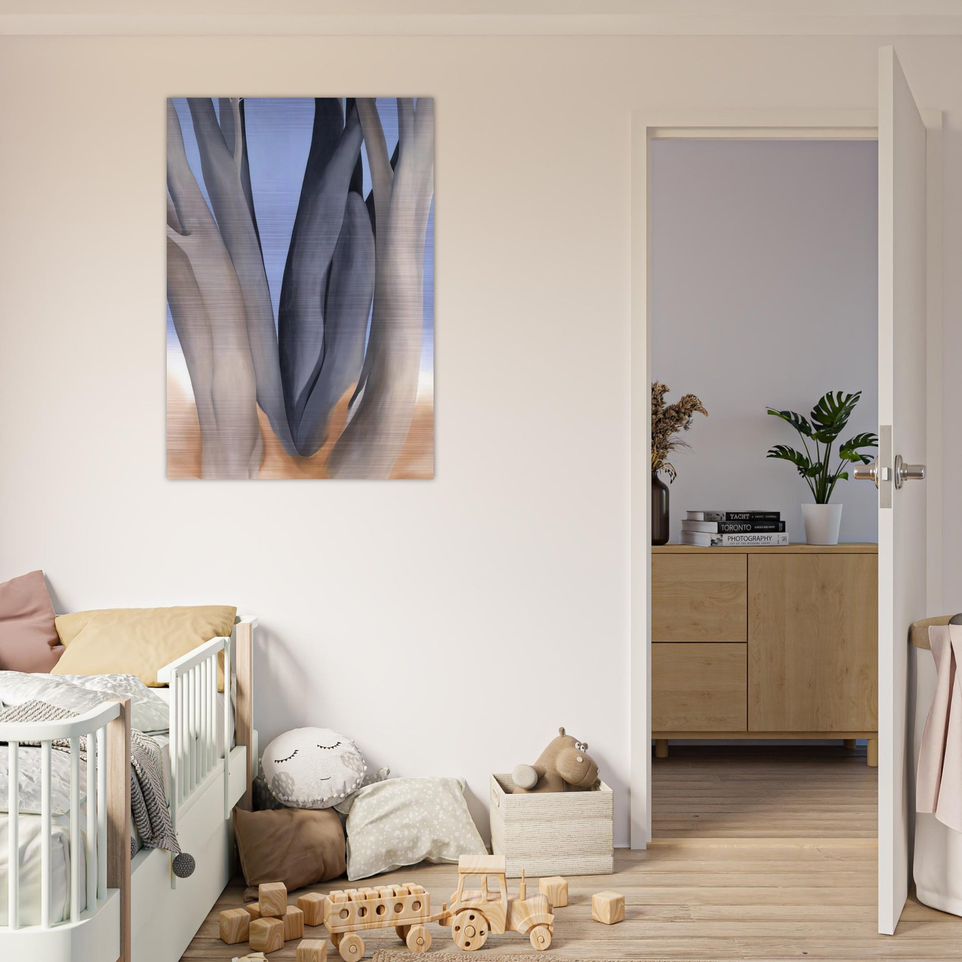 Dark Tree Trunks - Georgia O'Keeffe Brushed Aluminum Print - 70x100 cm / 28x40 inches | Georgia O'Keeffe Aluminum Print | Georgia O'Keeffe Prints
